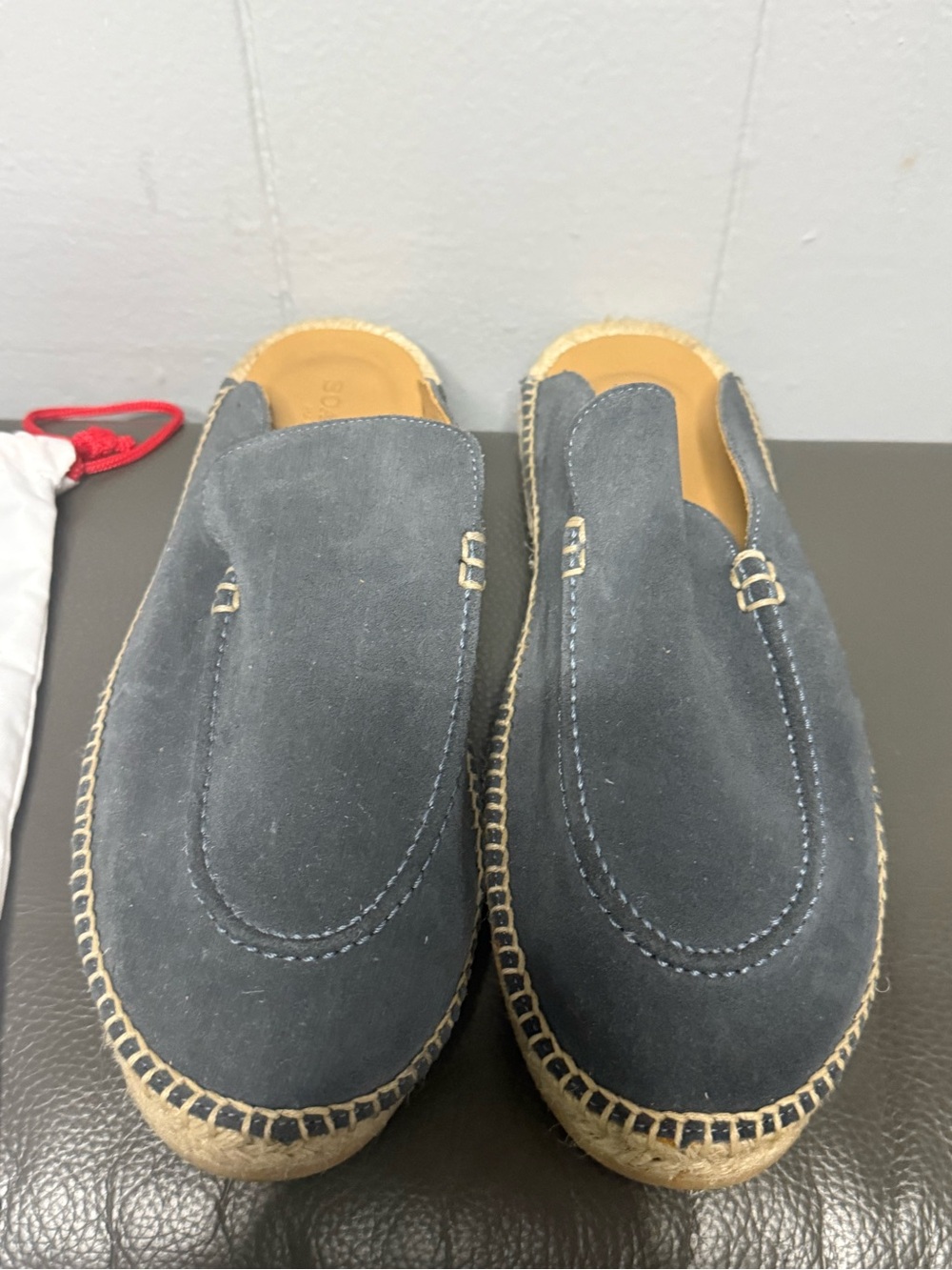Men's Scarosso Suede Navy Slip-On Espadrille Loafers